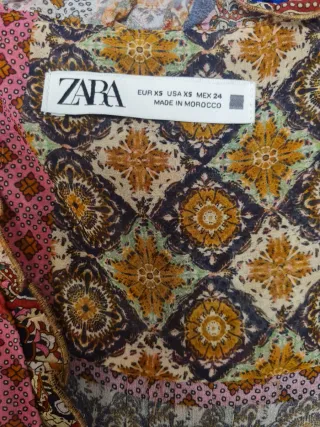 Blusa Crop Patchwork Romántica Talla Única