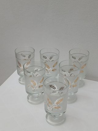 Set 7 Bicchieri Vintage Grano Oro Made in Italy