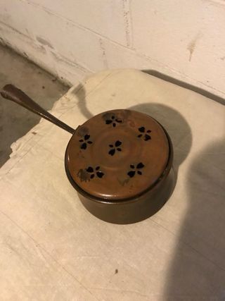 Scaldavivande in rame con manico