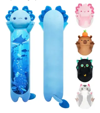 Peluche Almohada Axolotl Azul Marino