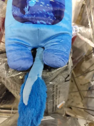 Peluche Almohada Axolotl Azul Marino