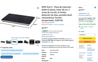 WMF Kult X Placa Inducción Doble