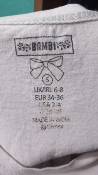 Camiseta Bambi Disney Blanca