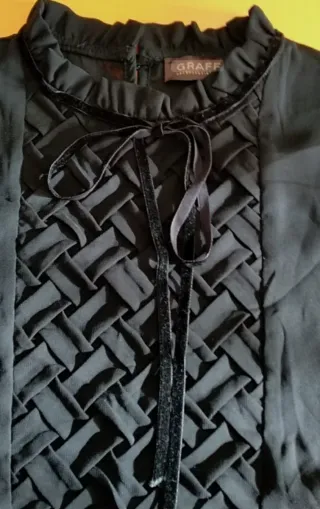 Camicia Vintage nera Graffio taglia S