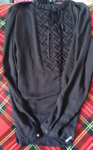 Camicia Vintage nera Graffio taglia S