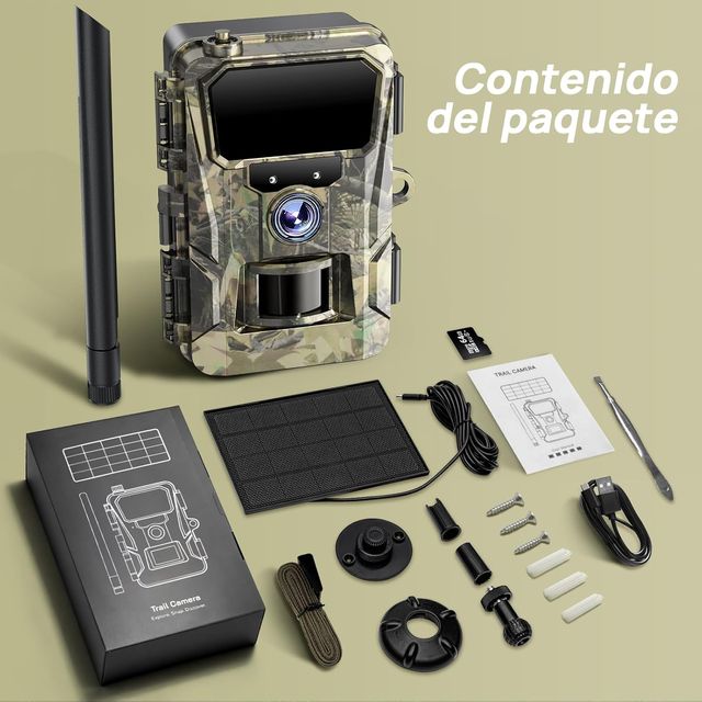 CÁMARA CAZA 4G SOLAR 48MP 5200mAh IP66 SIN WIFI