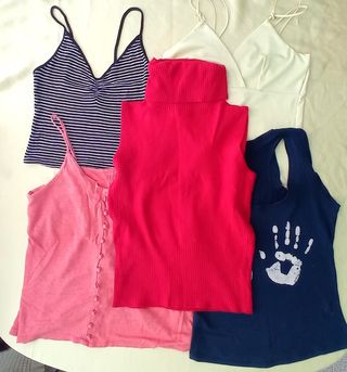 Lote 5 Camisetas y Top Verano Talla XS/S