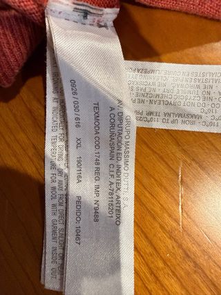 Jersey Massimo Dutti Rosa Talla XXL.