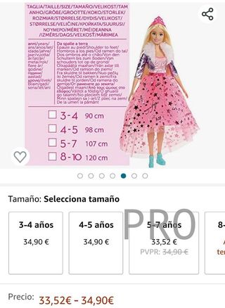 Barbie diva disfraz original niña