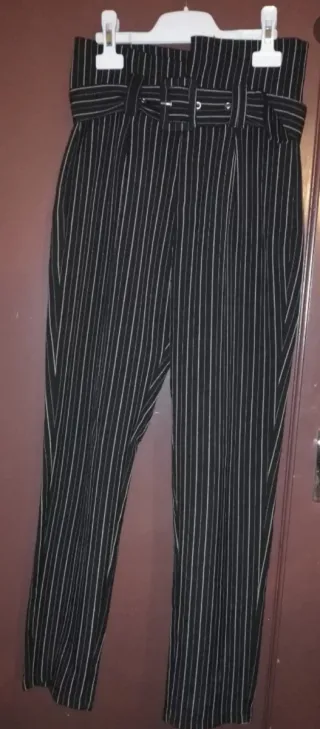 Pantalón Raya Diplomática Negro y Blanco