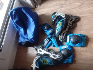 Patines en línea talla 35-38 + Casco y Proteccione