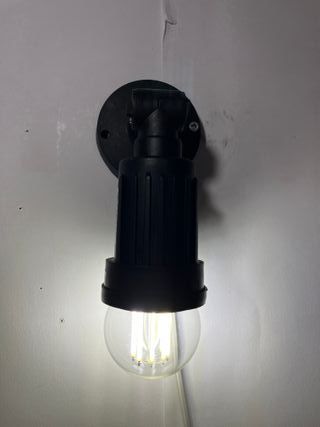 Faretto orientabile plastica nero IP44