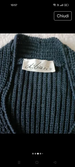 Vestito maglia blu notte/nero