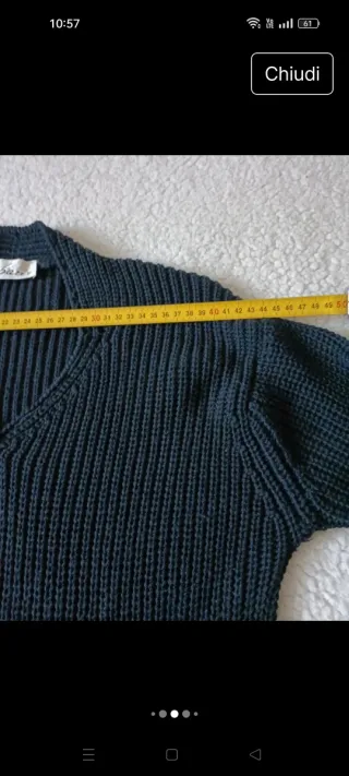 Vestito maglia blu notte/nero