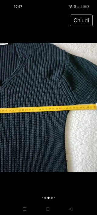 Vestito maglia blu notte/nero