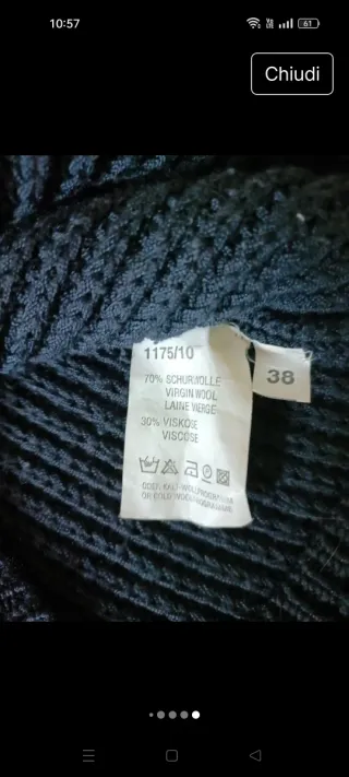 Vestito maglia blu notte/nero