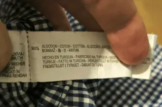 Camisa manga larga cuadros azul y blanco de Zara