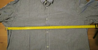 Camisa manga larga cuadros azul y blanco de Zara