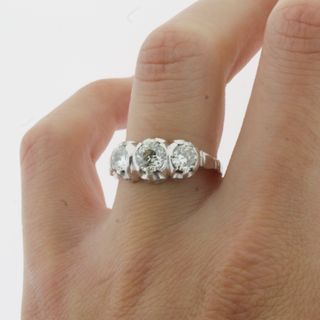 Anillo Tresillo Vintage Diamantes