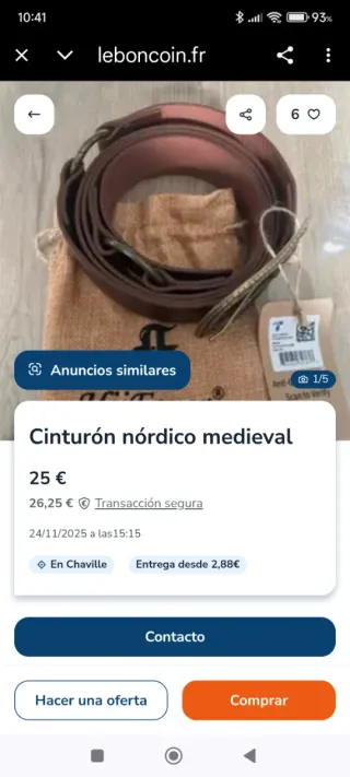 Cinturón Medieval HiiFeuer Marrón