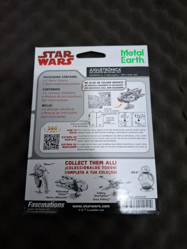 Modelo de metal Star Wars Halcón Milenario Metal Earth