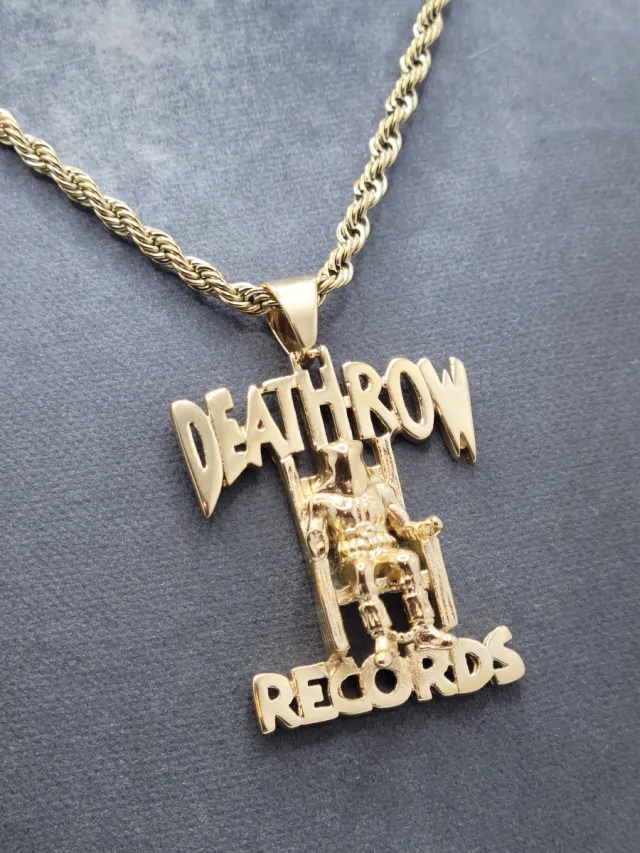 ¡Pieza única! Collar Hip-Hop DEATH ROW RECORDS