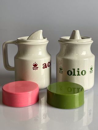 Set Oliera e Acetiera Ceramica Laveno