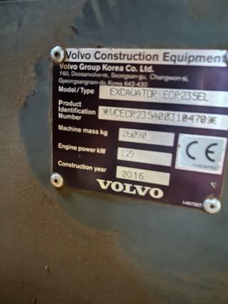 Excavadora Volvo ECR235E
