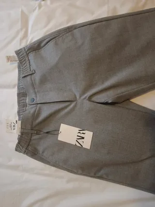 Pantalón Zara Gris Hombre