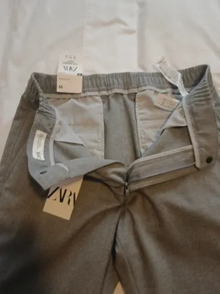Pantalón Zara Gris Hombre