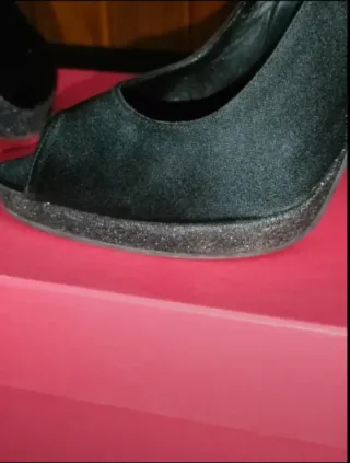 Décolleté Bruna Diletta tacco glitter nero n.34