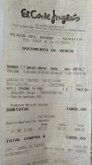 iPhone 14 Pro Argento 1T