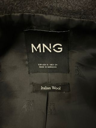 Abrigo largo lana gris