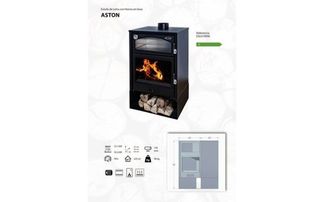 Estufa de leña nueva Aston 10Kw CAST1011