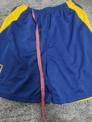 Pantalón corto España Adidas azul y amarillo