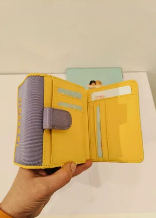 Portafoglio Vintage Fiorucci- Lilla/Giallo