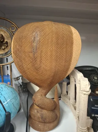 Figura Cobra Madera Tallada