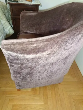 Poltrona velluto tortora comoda