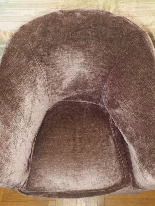 Poltrona velluto tortora comoda