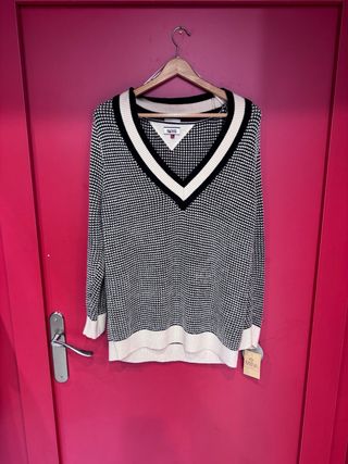 Jersey Tommy Hilfiger College Negro Blanco