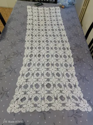 Centrino Burano vintage bianco 120x40