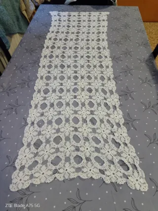 Centrino Burano vintage bianco 120x40