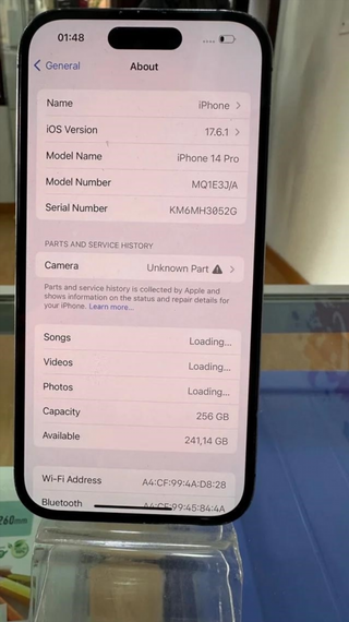 iPhone 14 Pro 256GB Viola Batteria 83%