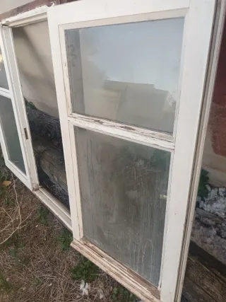 Ventanas de Madera Blancas Dobles