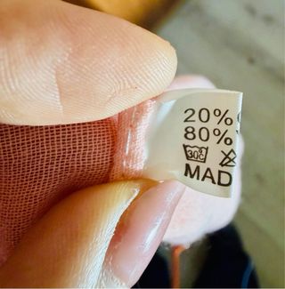 Pañuelo algodón y viscosa blanco y rosa