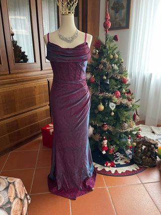 Abito lungo cangiante