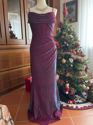 Abito lungo cangiante