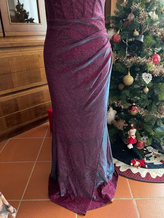 Abito lungo cangiante