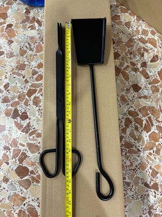 Tenazas y pala para chimenea