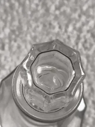 BOTELLA FARMACIA LABORATORIO VIDRIO 12 LADOS